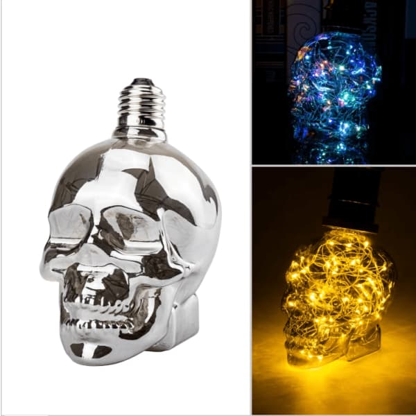Glass Skull Lamp