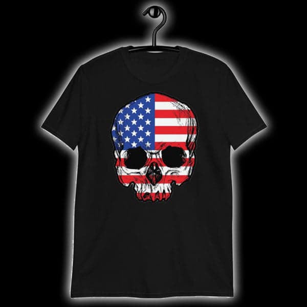 American Flag Skull T Shirt