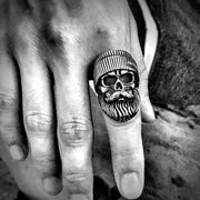Beanie Beard Skull Ring