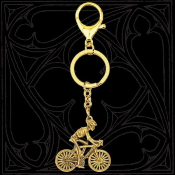 Bicycle Skull Keychain