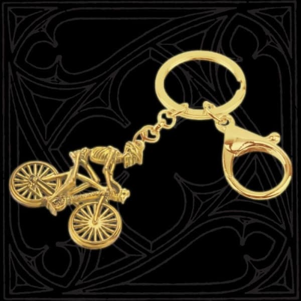 Bicycle Skull Keychain
