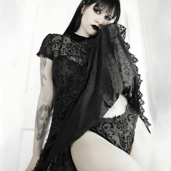 Black Lace Gothic Dress