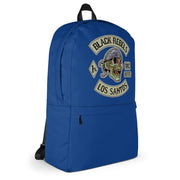 Blue skull backpack
