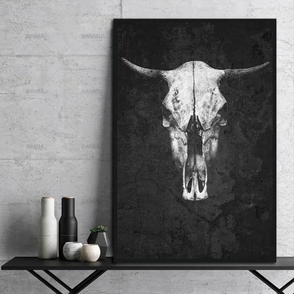 Bull Skull Painting