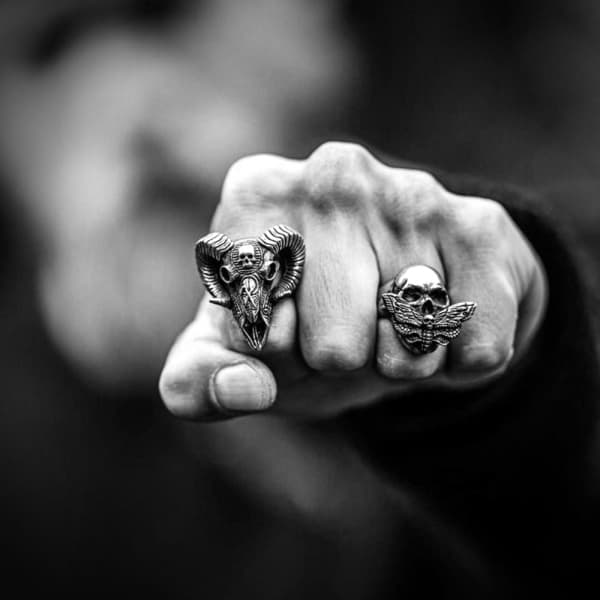 Butterfly Skull Ring