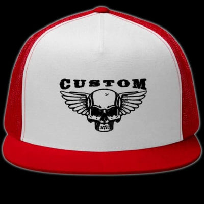 Custom Biker Skull Trucker Cap