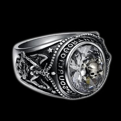 Diamond skull ring