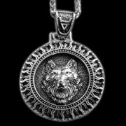 Fenrir Wolf Head Necklace