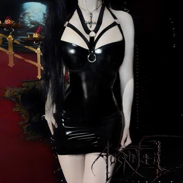 Gothic Leather Dress Gothic Leather Dress