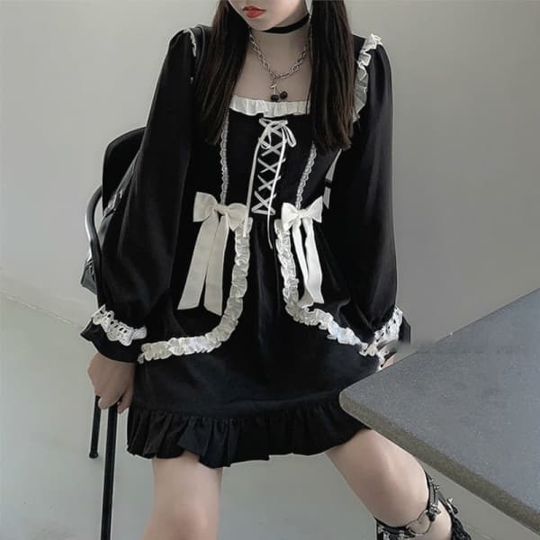 Gothic Maid Dress - CrewSkull Gothic Maid Dress - CrewSkull
