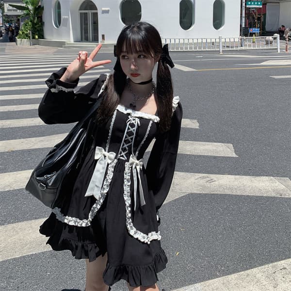 Gothic Maid Dress - CrewSkull Gothic Maid Dress - CrewSkull
