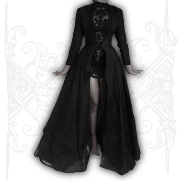 Gothic Victorian Dress - Elegant Floor-Length Satin Gown CrewSkull Gothic Victorian Dress - Elegant Floor-Length Satin Gown CrewSkull