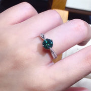 Green Amber Ring