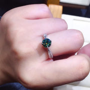 Green Amber Ring