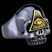 Illuminati Skull Ring