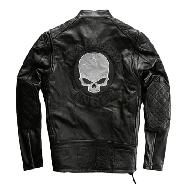 Leather Jacket with Skull