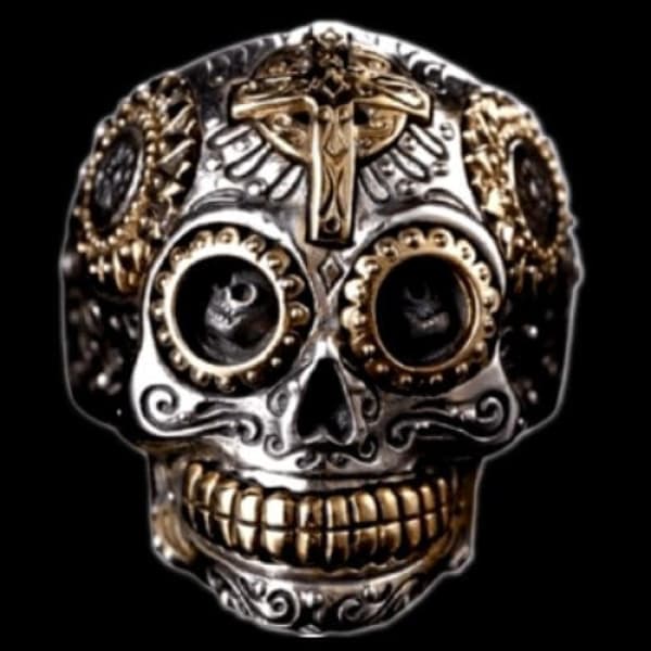 Mexican skull ring