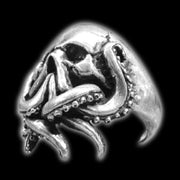Octopus skull ring