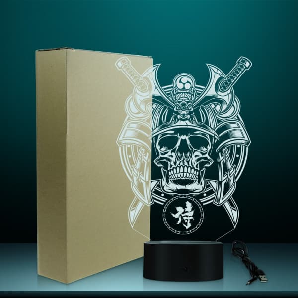 Samurai Skull Lamp