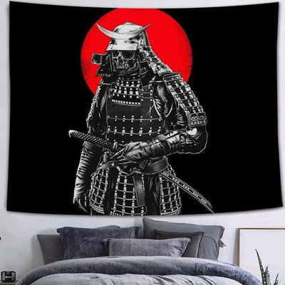 Samurai Skull Tapestry