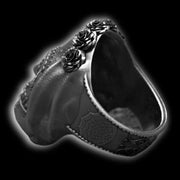 Santa Muerte Skull Ring