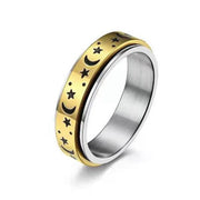 Silver and Gold Spinner Rings