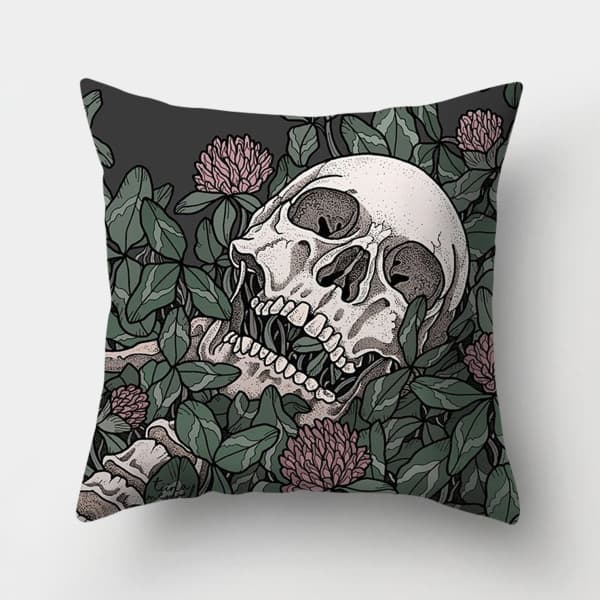 Skeleton Skull Pillow