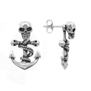 skull anchor earrings