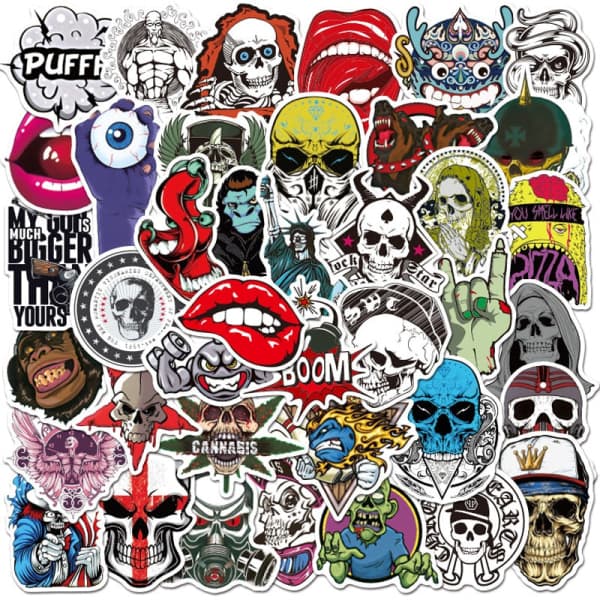 skull laptop stickers