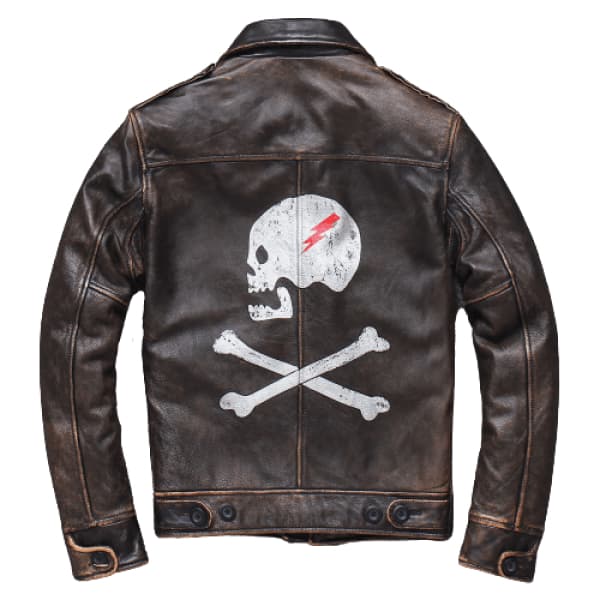 Skull Leather jacket mens