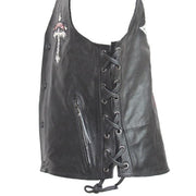 Skull Leather jacket with Cross & Angel Wings
