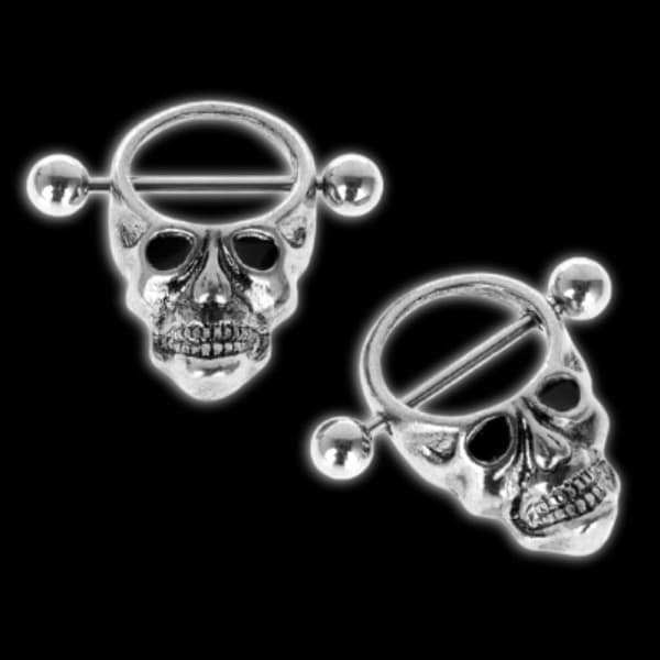 Cheap Steel Body Jewelry Nose Ring Men Skeleton Lip Studs Skull Earring Piercing  Ring Nipple Rings | Joom
