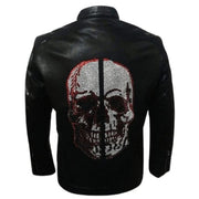 Skull Strass Leather Jacket