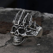 Skull with Crown Ring