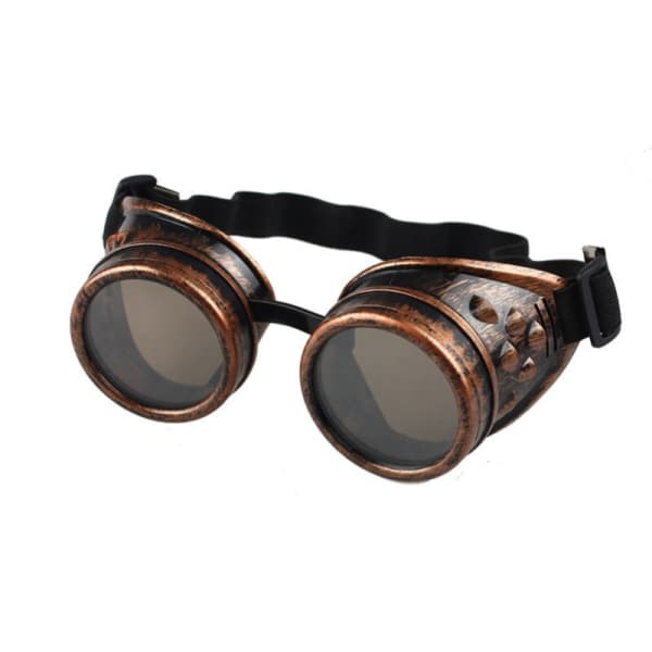steampunk motorcycle goggles Stitching:Red The brown leather is goggle parts Gears of War Reloaded