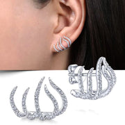 Sterling Silver Claw Earrings