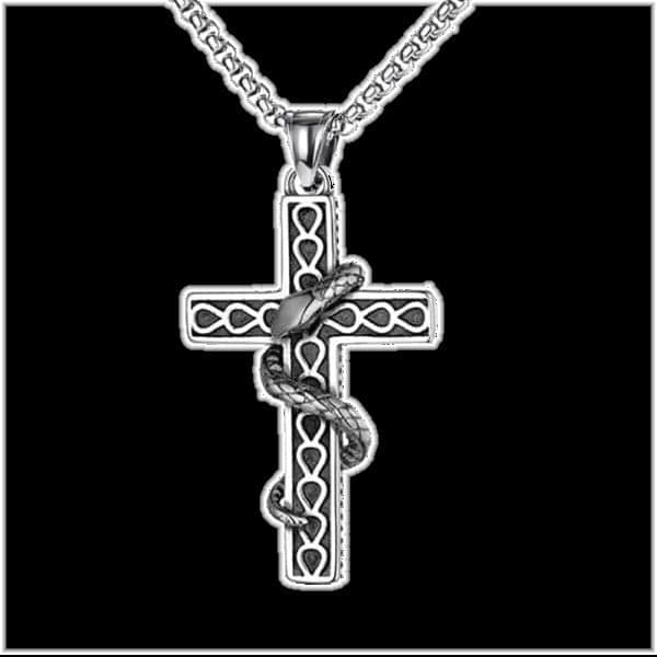 Vintage Cross Flame Gothic Chains