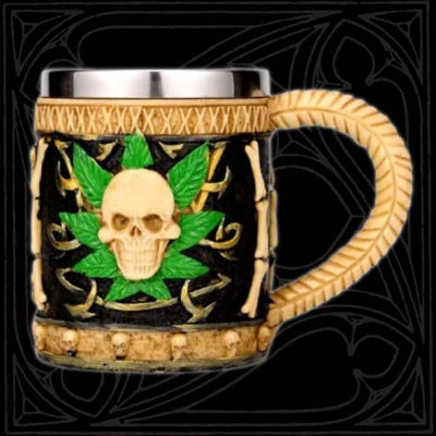 weed skull mug